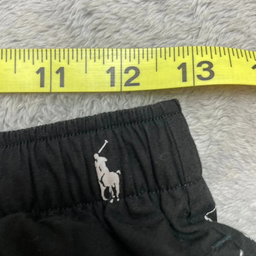 Polo Ralph Lauren Mens AOP Lounge Pajama Pants Size S Black Cotton Polo Logo
